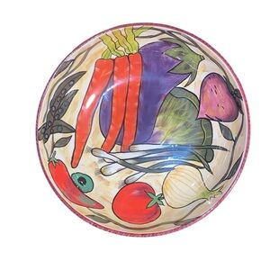 Linda Jacque Certified International Ceramic 13.5” Vegetable Serving Bowl